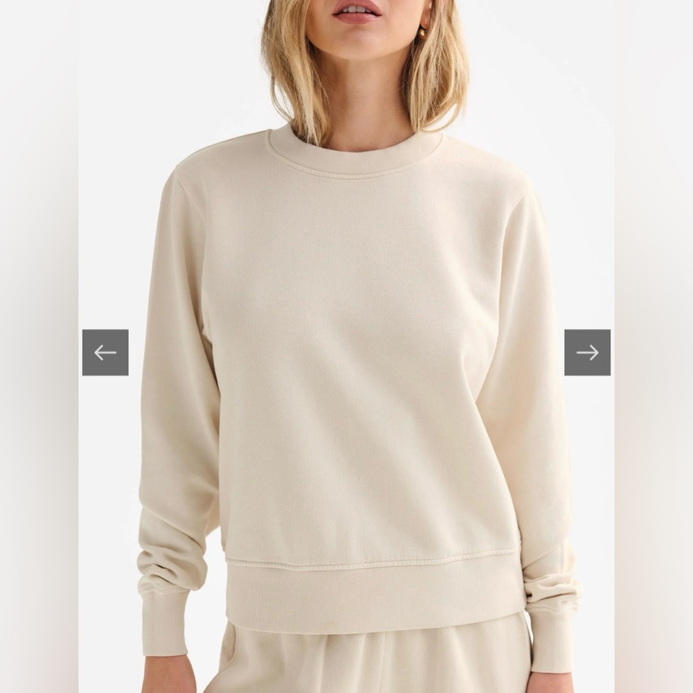 MATE the Label Cream Crewneck Sweatshirt Small